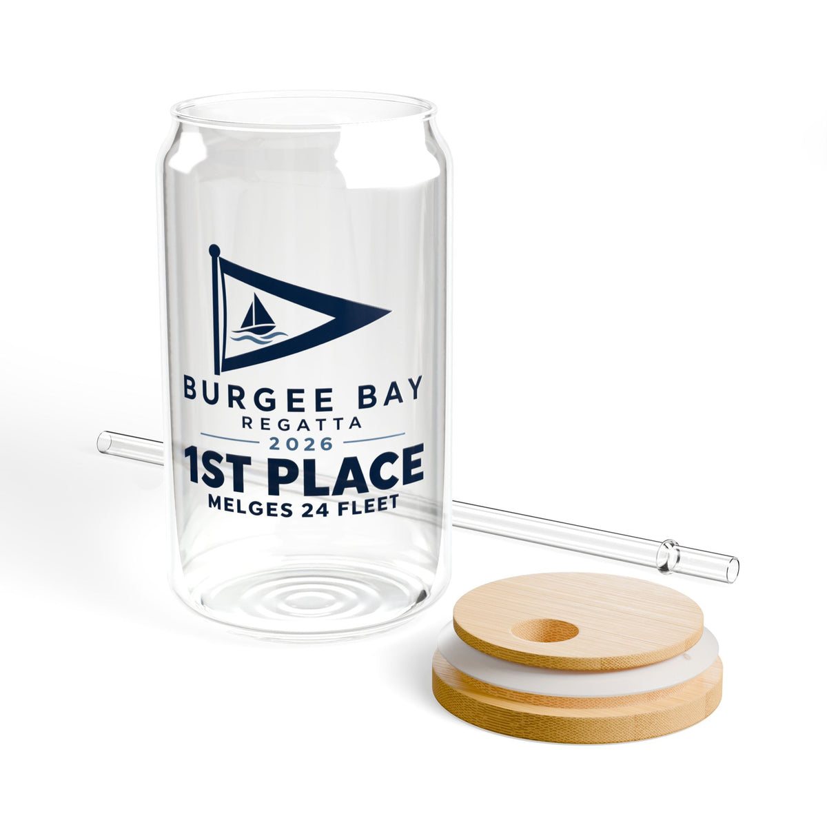 16oz Bamboo Lid Sipper Glass Award