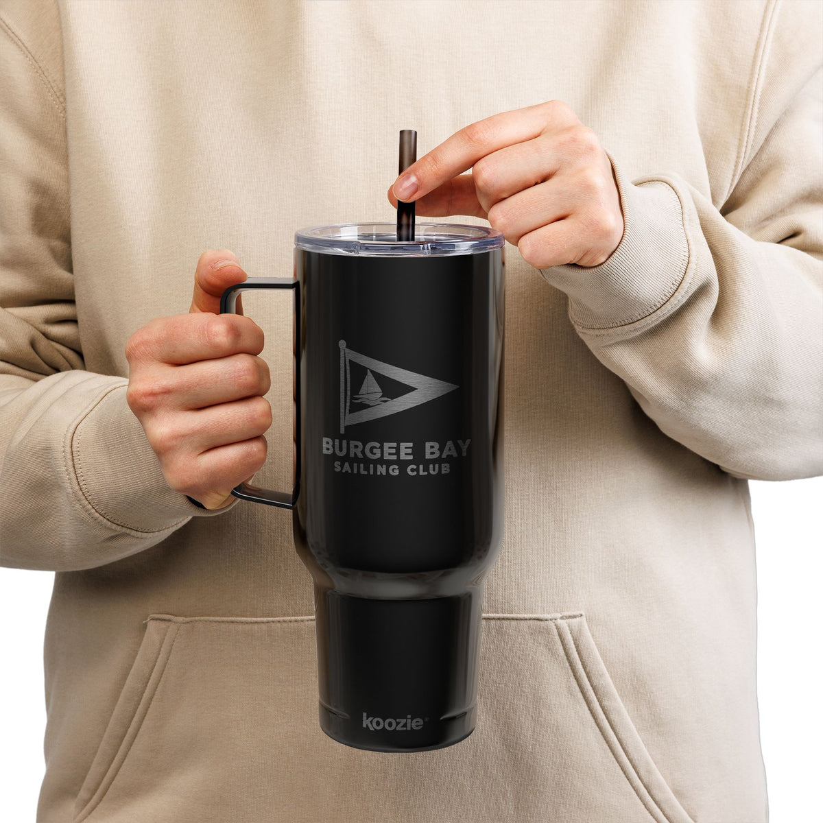 Burgee Bay 40oz Engraved Insulated Tumbler with Lid & Straw