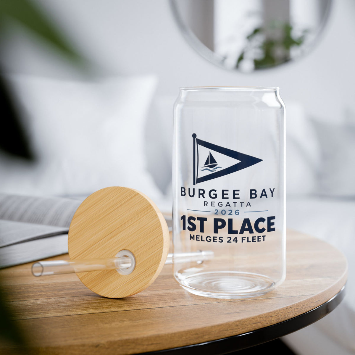 16oz Bamboo Lid Sipper Glass Award