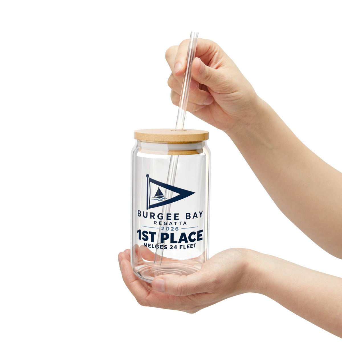 16oz Bamboo Lid Sipper Glass Award