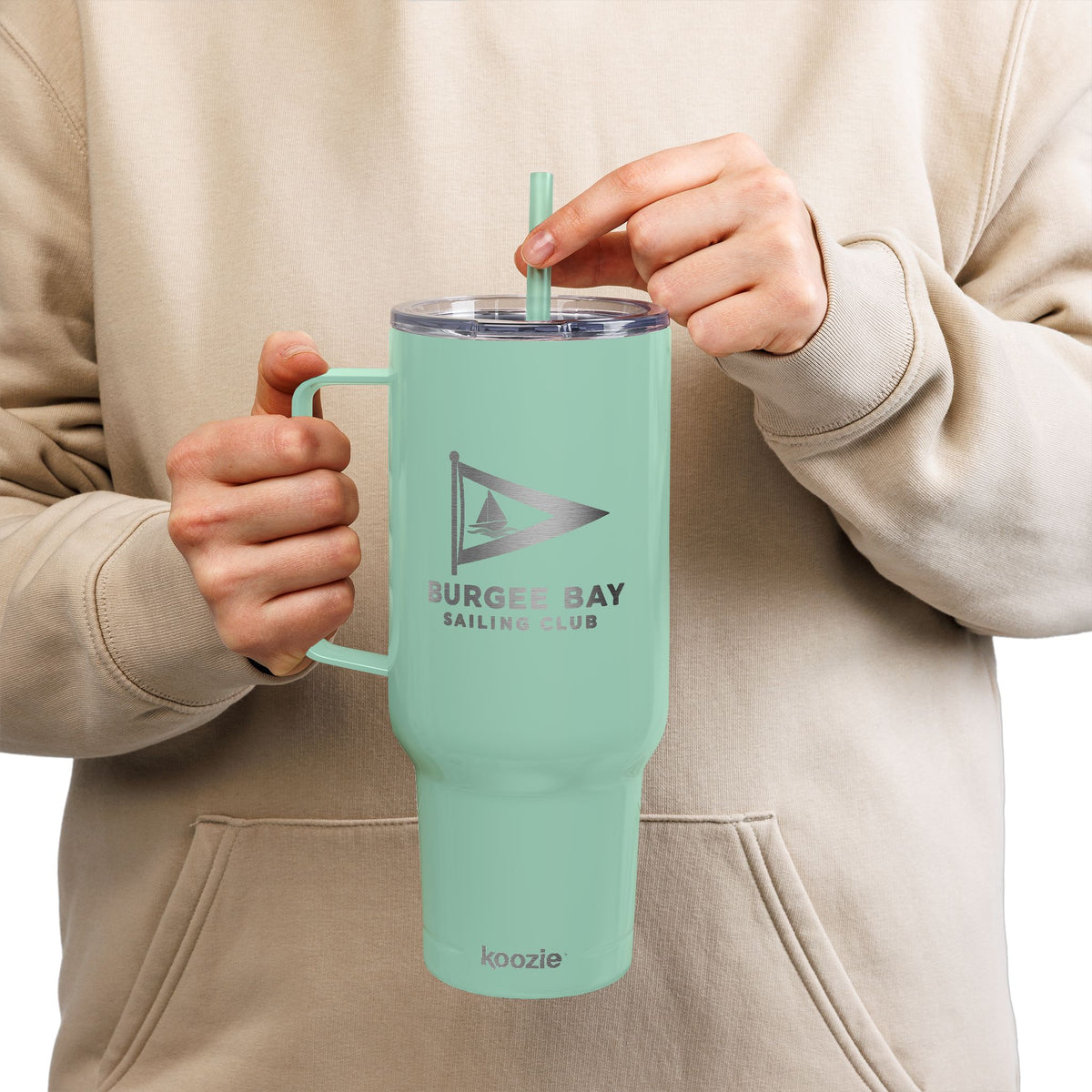 Burgee Bay 40oz Engraved Insulated Tumbler with Lid & Straw